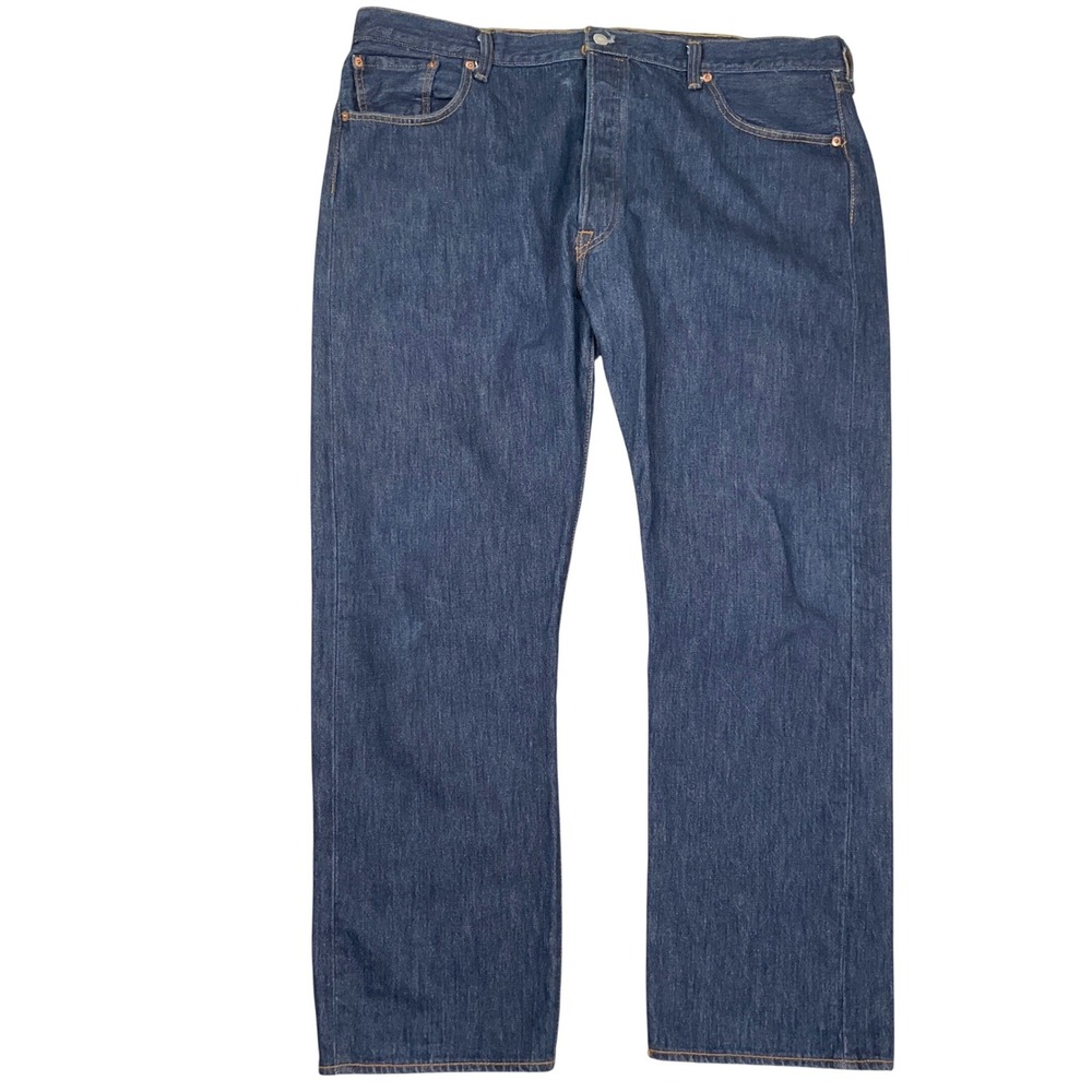 Levis 501 Jeans Mens 42W 30L Blue Straight Button Fly Denim